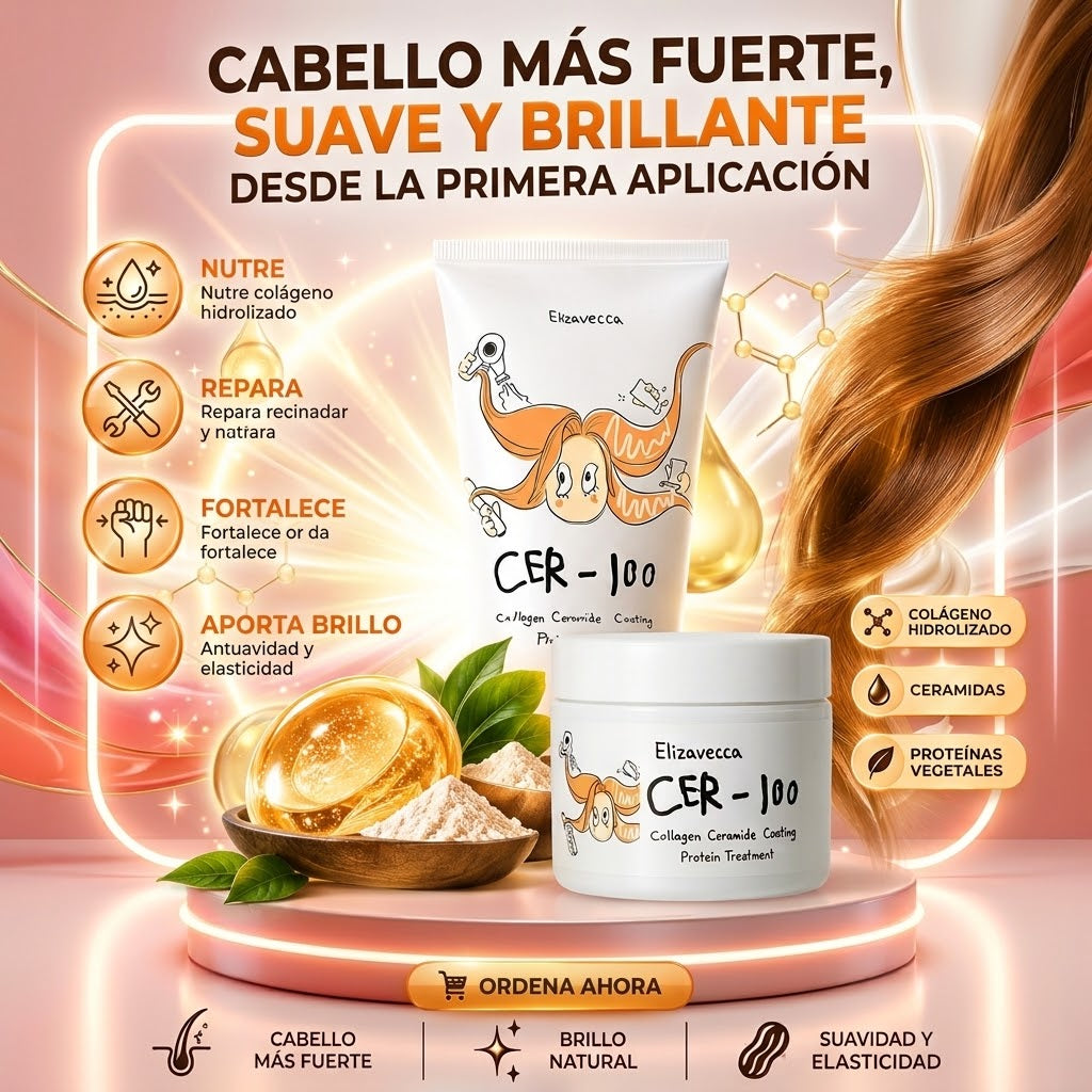 CeraLuxe™️ – Tratamiento Intensivo para Cabello Seco, Maltratado y con Frizz