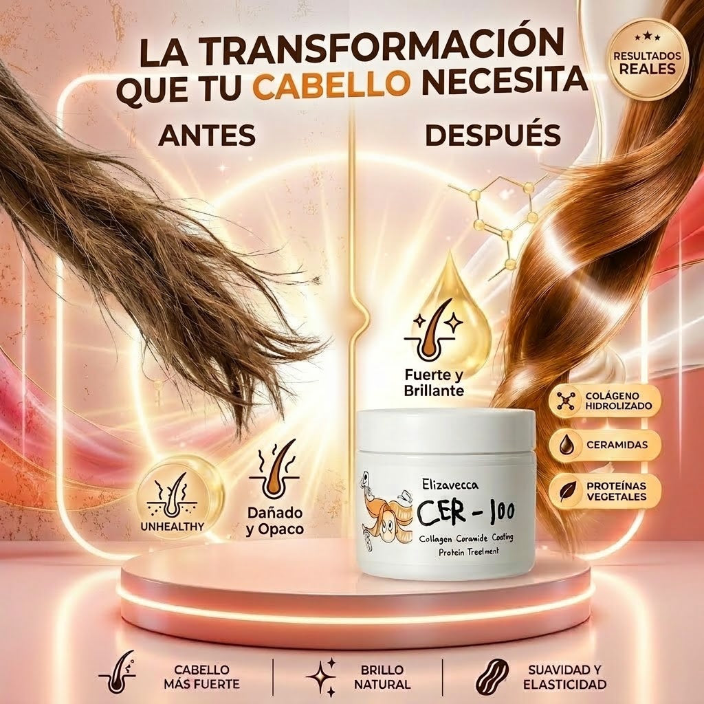 CeraLuxe™️ – Tratamiento Intensivo para Cabello Seco, Maltratado y con Frizz